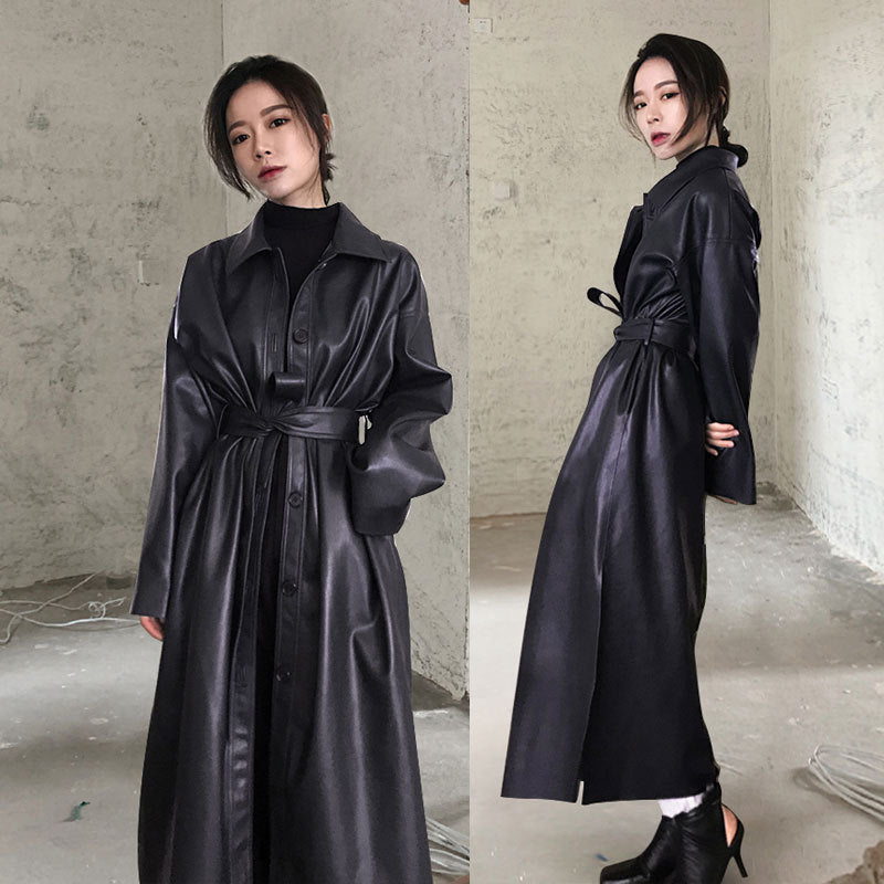 Dorie - The Nevermore Leather Windbreaker Coat – Unique Fashion for Women by Nevermore Lifestyle & Tech | L Black