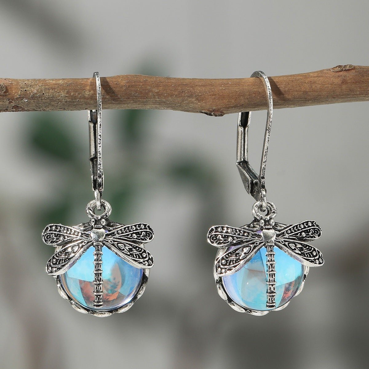 Dragonfly Crystal Droppers - The Nevermore Earrings – Unique Accessories by Nevermore Lifestyle & Tech | AB Color