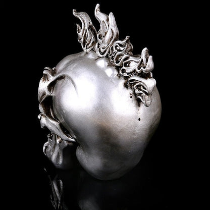 Draven Blackthorne - The Nevermore Gothic Home Decor SILVER RESIN SKULL Head Figure Ornament Occult Skeleton GOTHIC PUNK Decor – Unique Home Decor by Nevermore Lifestyle & Tech | Skull