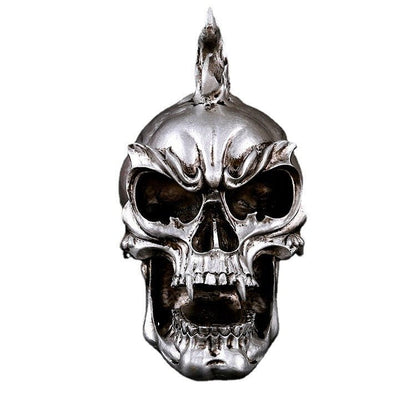 Draven Blackthorne - The Nevermore Gothic Home Decor SILVER RESIN SKULL Head Figure Ornament Occult Skeleton GOTHIC PUNK Decor – Unique Home Decor by Nevermore Lifestyle & Tech | Skull