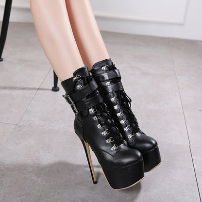 Dreadmoor – Gothic Stiletto Boots by The Nevermore – Unique Shoes and Boots by Nevermore Lifestyle & Tech | 35 Black