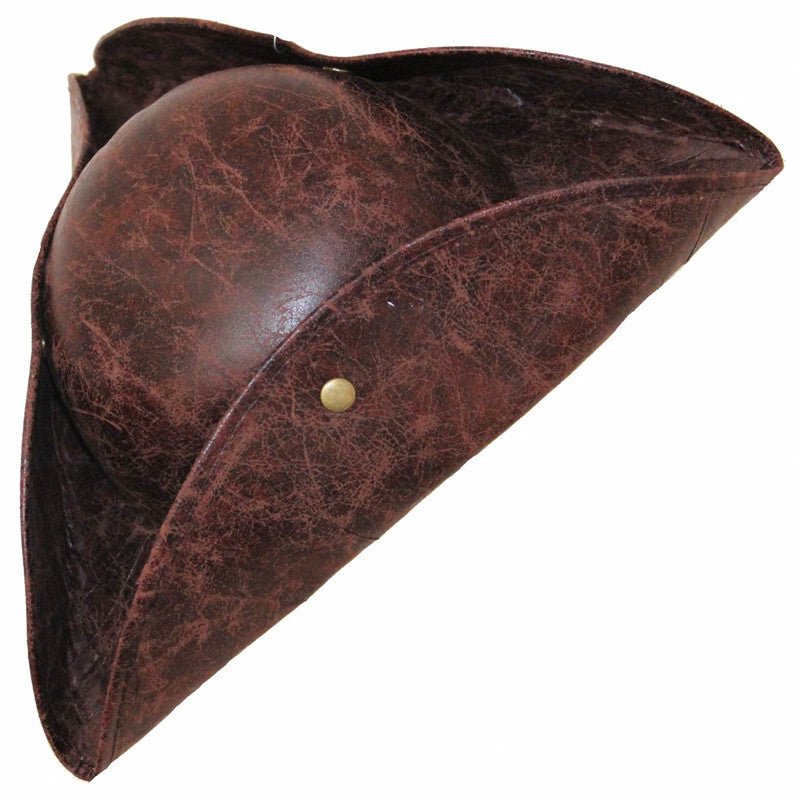 Dred Pirate Edgar - The Nevermore Steampunk Leather Hat – Unique Steampunk Fashion by Nevermore Lifestyle & Tech | Brown