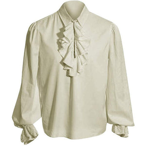 Drystan - The Nevermore Renaissance Victorian Steampunk Gothic Vampire Shirt – Unique Steampunk Fashion by Nevermore Lifestyle & Tech | 2XL Beige