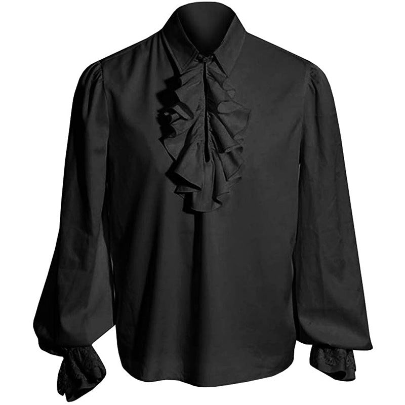 Drystan - The Nevermore Renaissance Victorian Steampunk Gothic Vampire Shirt – Unique Steampunk Fashion by Nevermore Lifestyle & Tech | 2XL Black