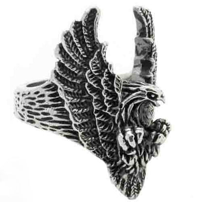 Eagle - The Nevermore Gothic Ring Titanium Steel – Unique Gothic Rings by Nevermore Lifestyle & Tech | 10 Black