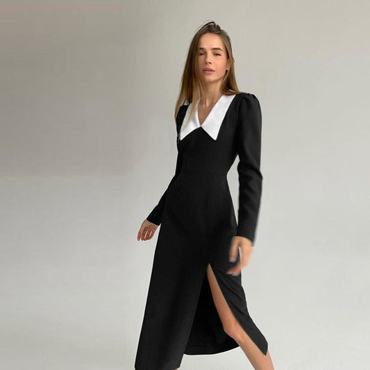 Easy Breeze - Elegant Midi Dress by The Nevermore – Unique Dresses by Nevermore Lifestyle & Tech | L Black