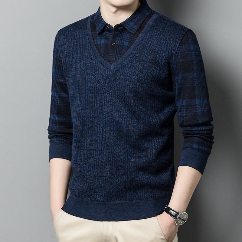 Ebenezer - The Nevermore Pullover for Men – Unique Men's Fashion by Nevermore Lifestyle & Tech | 2XL 88802 Blue Black