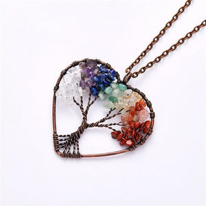 Eclectic Dream - The Nevermore Lucky Tree Pendant Natural Stone – Unique Boho Pendants by Nevermore Lifestyle & Tech | Ancient Red Copper Love