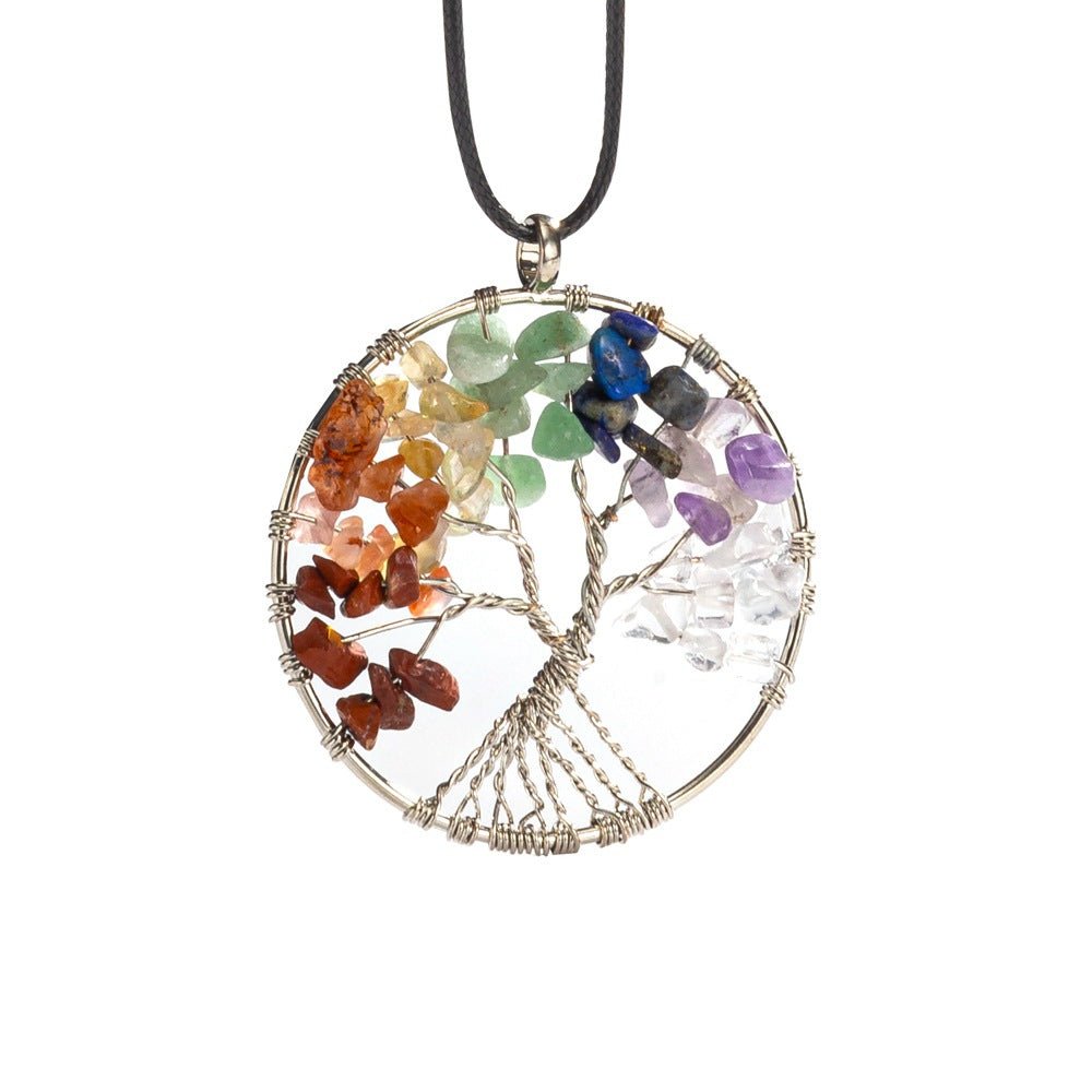 Eclectic Dream - The Nevermore Lucky Tree Pendant Natural Stone – Unique Boho Pendants by Nevermore Lifestyle & Tech | White K