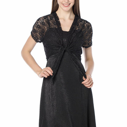 Eclipse Veil – Lace Tie Bolero by The Nevermore – Unique Jackets by Nevermore Lifestyle & Tech | Black