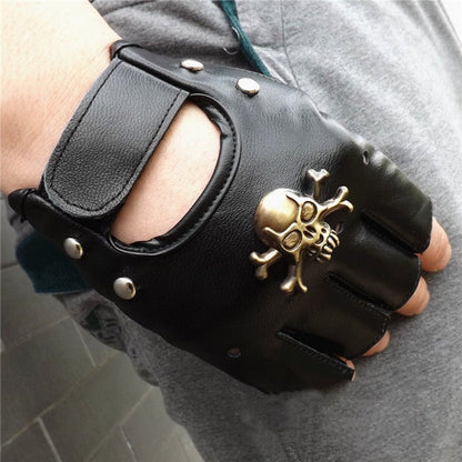 Edmund Darkgrunge – Gothic Half Finger Gloves by The Nevermore – Unique Gothic Accessories by Nevermore Lifestyle & Tech | One size Black