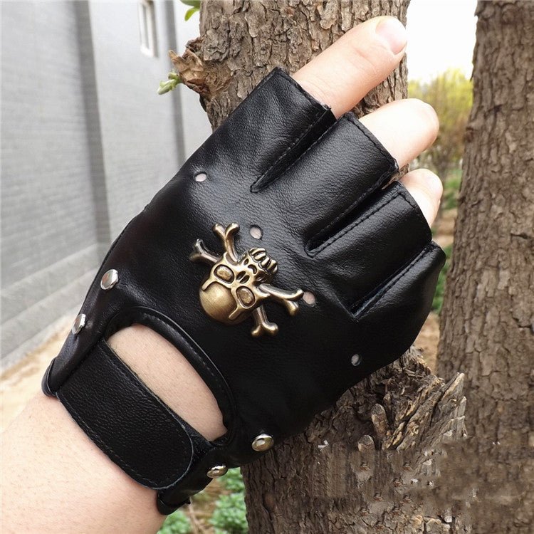 Edmund Darkgrunge – Gothic Half Finger Gloves by The Nevermore – Unique Gothic Accessories by Nevermore Lifestyle & Tech | One size Black