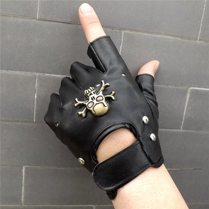 Edmund Darkgrunge – Gothic Half Finger Gloves by The Nevermore – Unique Gothic Accessories by Nevermore Lifestyle & Tech | One size Black
