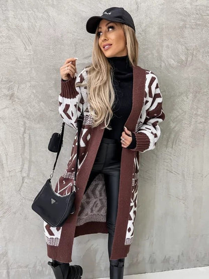 Effortless Elegance - Long Cardigan by The Nevermore – Unique Fashion for Women by Nevermore Lifestyle & Tech | L Light Brown