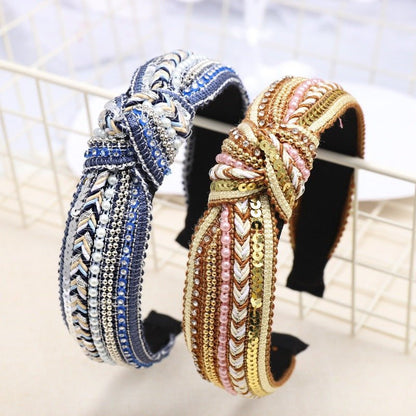 Elegant Blossom - Fabric Headband by The Nevermore – Unique Headbands by Nevermore Lifestyle & Tech | Hair hoop Blue