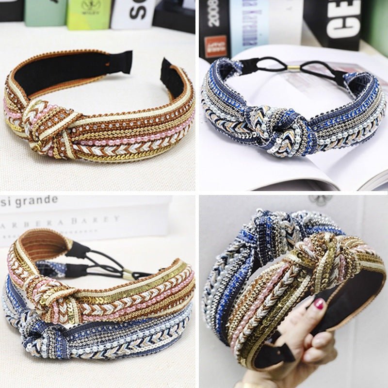 Elegant Blossom - Fabric Headband by The Nevermore – Unique Headbands by Nevermore Lifestyle & Tech | Hair hoop Blue