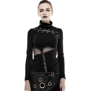 Elisha steampunk stand-collar blouse for women