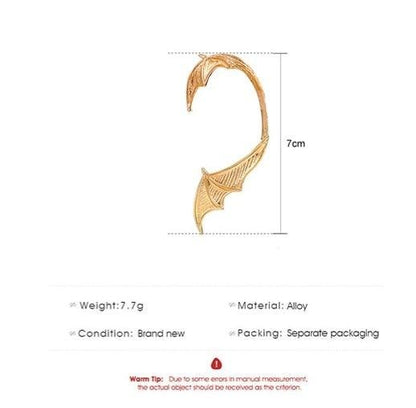 Ellie Gehirnmer 2 style - The Nevermore Steampunk Ear - wrap Ear - cuff Earring Retro Punk Flying Bat Ear Hanging Single Creative – Unique Gothic Jewelry by Nevermore Lifestyle & Tech | 6 Style