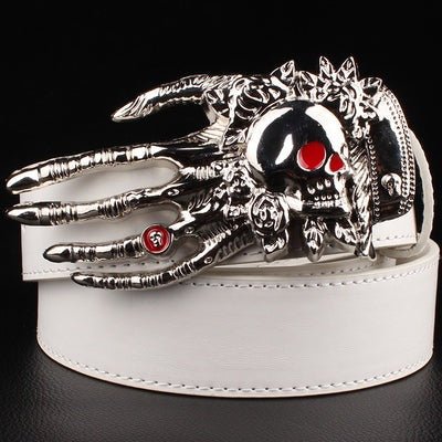 Ellington Ethergrave – Gothic Belt Skull Big Head by The Nevermore – Unique Belts by Nevermore Lifestyle & Tech | 5 white