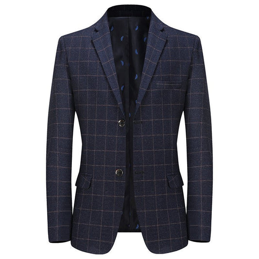Elliot Brooks – Plaid Men’s Blazer by The Nevermore – Unique Suits by Nevermore Lifestyle & Tech | 2XL185 Blue