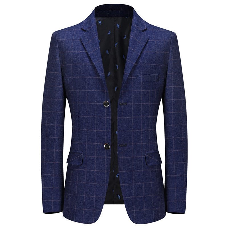 Elliot Brooks – Plaid Men’s Blazer by The Nevermore – Unique Suits by Nevermore Lifestyle & Tech | 2XL185 Blue