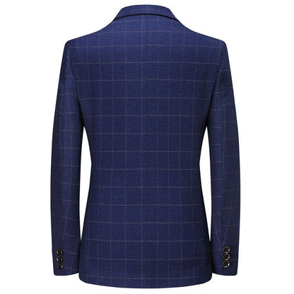 Elliot Brooks – Plaid Men’s Blazer by The Nevermore – Unique Suits by Nevermore Lifestyle & Tech | 2XL185 Blue