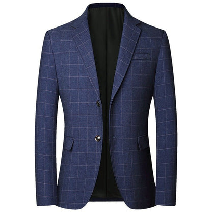 Elliot Brooks – Plaid Men’s Blazer by The Nevermore – Unique Suits by Nevermore Lifestyle & Tech | 2XL185 XZ1715 Blue