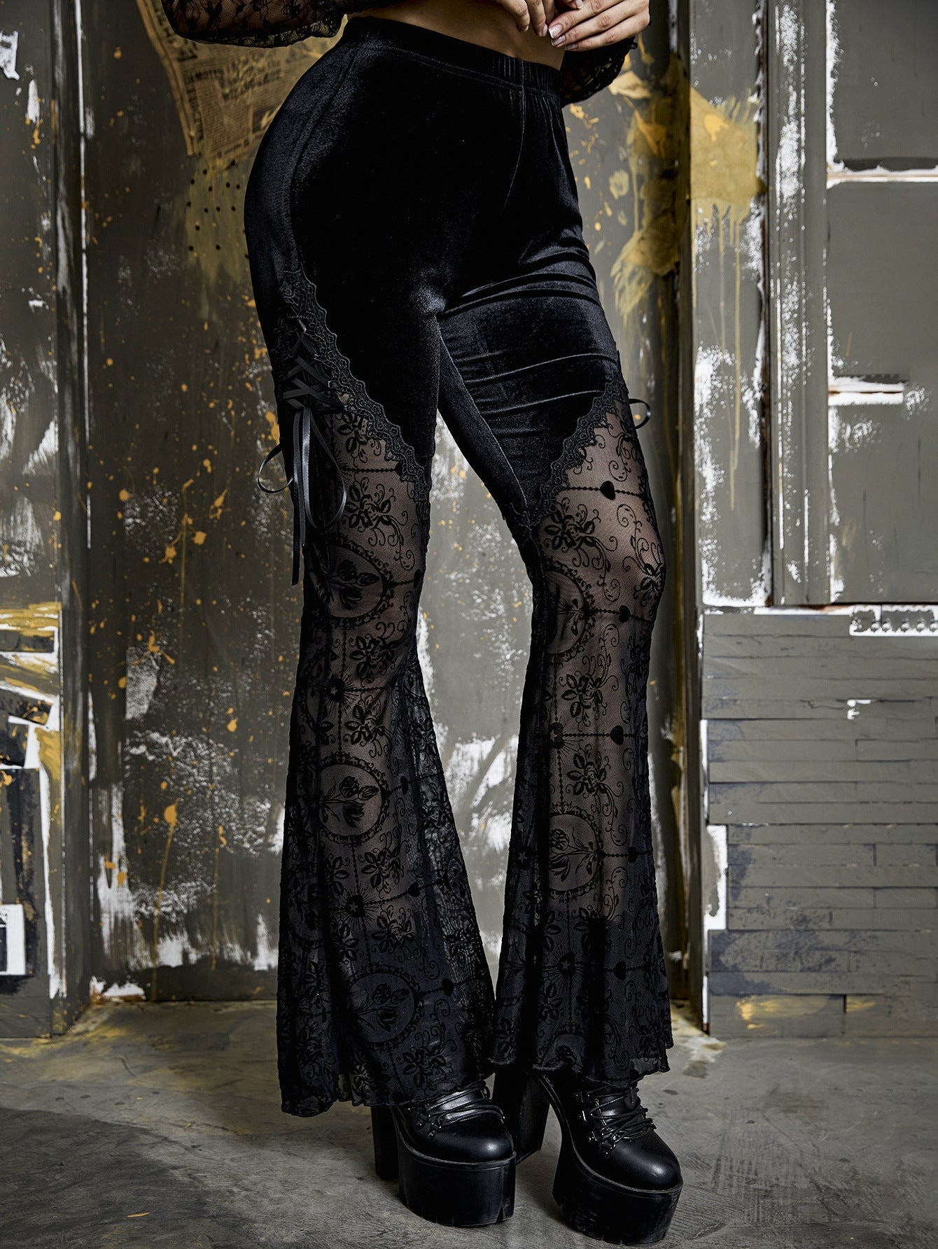 Elsinore - The Nevermore Gothic Pants for Women – Unique Gothic Fashion for Women by Nevermore Lifestyle & Tech | L Black