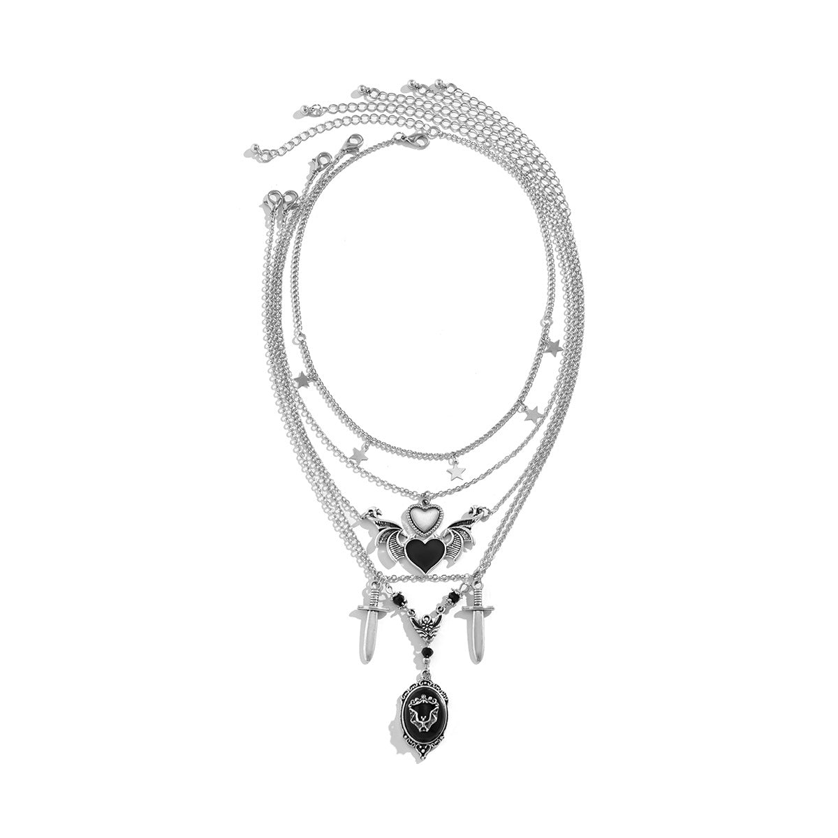 Elusive Echo - The Nevermore Gothic Women's Set Chain Necklace