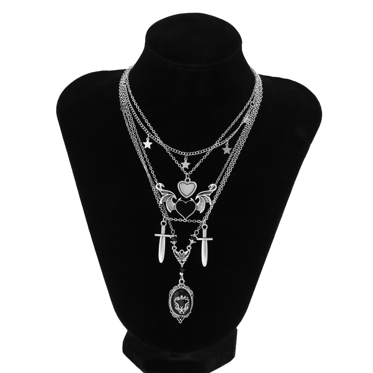Elusive Echo - The Nevermore Gothic Women's Set Chain Necklace