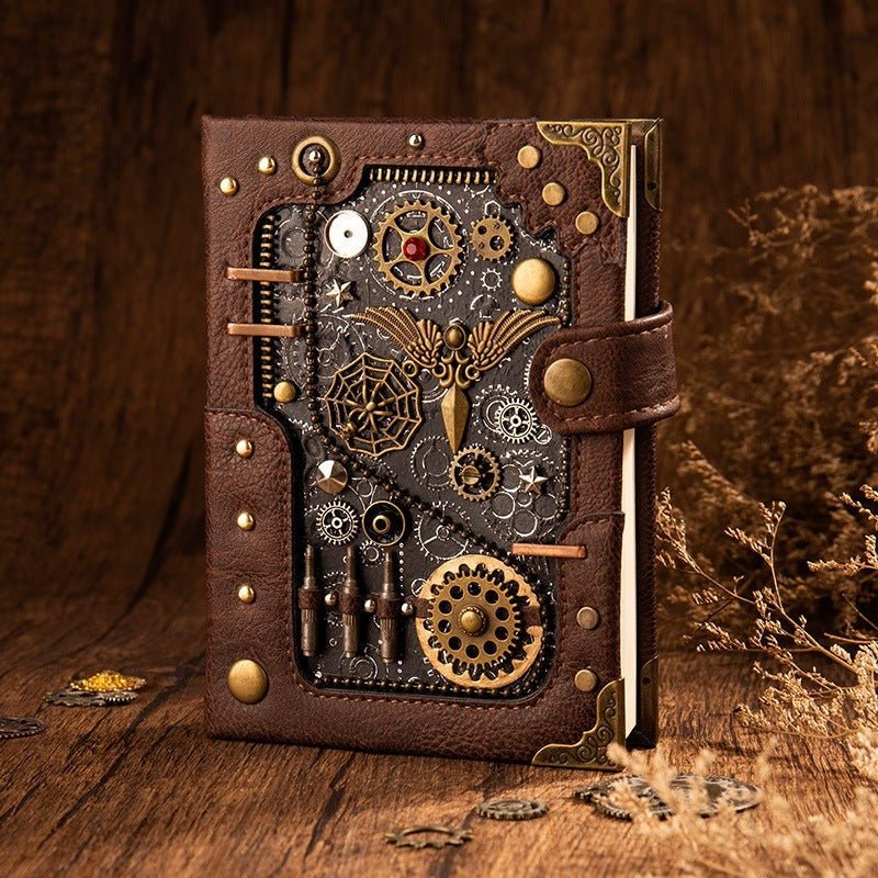 Elvina Sims notebook - The Nevermore Steampunk Gifts – Unique Steampunk Accessories by Nevermore Lifestyle & Tech | Black