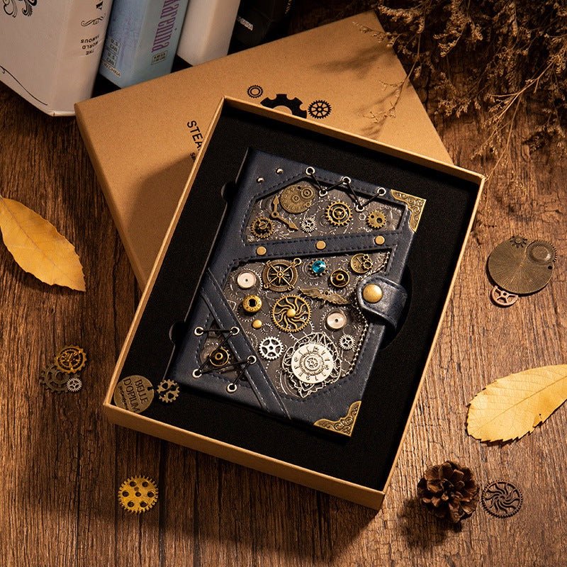 Elvina Sims notebook - The Nevermore Steampunk Gifts – Unique Steampunk Accessories by Nevermore Lifestyle & Tech | Dark Blue