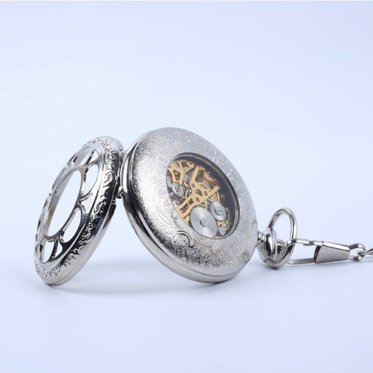 Emery Rookwood - The Nevermore Steampunk Pocket Watch for Men – Unique Steampunk Accessories by Nevermore Lifestyle & Tech | Red ancient