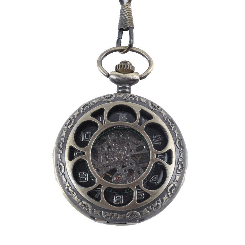 Emery Rookwood - The Nevermore Steampunk Pocket Watch for Men – Unique Steampunk Accessories by Nevermore Lifestyle & Tech | Red ancient