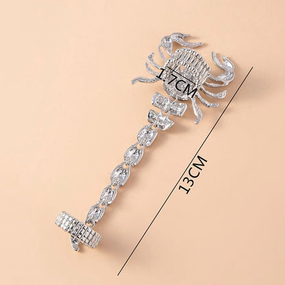 Emilia Hill - The Nevermore Ring Big Scorpion Double Rings Crystal Scorpion – Unique Gothic Jewelry by Nevermore Lifestyle & Tech | Silver