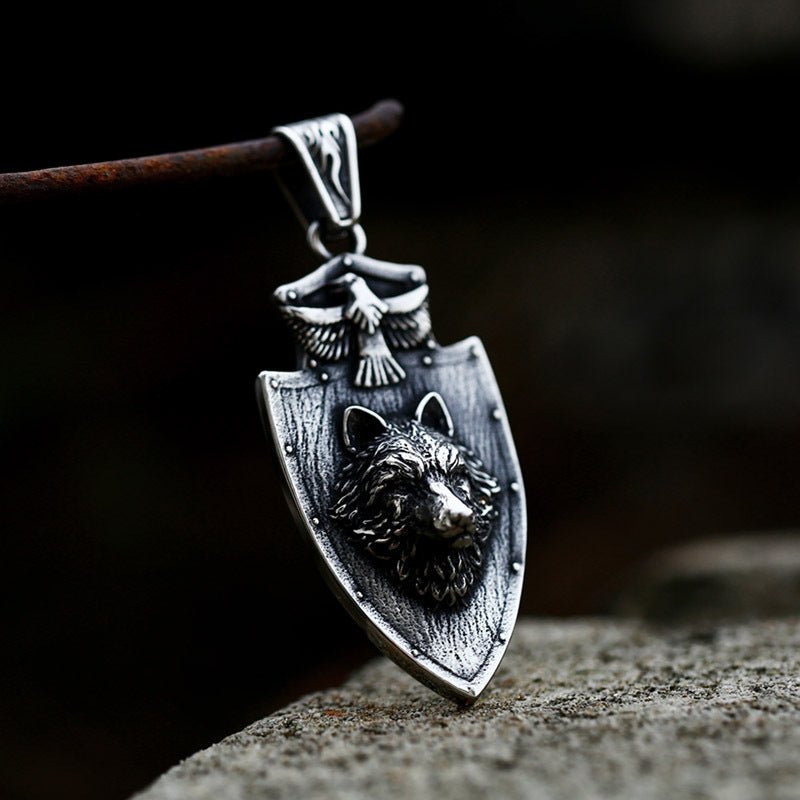 Erik - Viking Gothic Stainless Steel Wolf Pendant by The Nevermore – Unique Jewelry for Men by Nevermore Lifestyle & Tech | Single Pendant