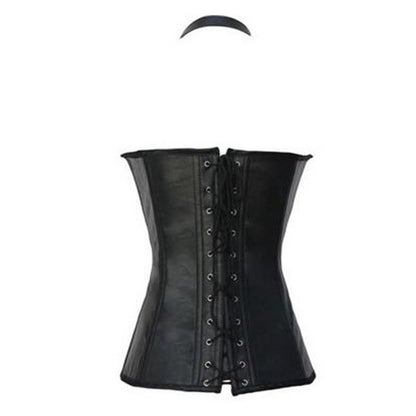 Esmeralda Bloodrose - The Nevermore Gothic Leather Corset for Women – Unique Gothic Fasfion for Women by Nevermore Lifestyle & Tech | L black