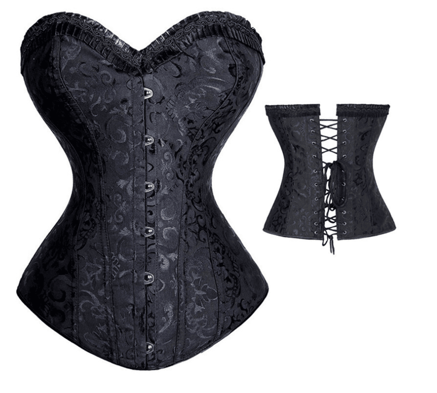 Esmeralda Bloodrose - The Nevermore Gothic Leather Corset for Women – Unique Gothic Fasfion for Women by Nevermore Lifestyle & Tech | 2XL Black2