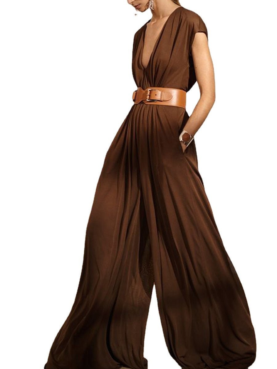 Eternity - The Nevermore Women's Sleeveless Jumpsuit – Unique Fashion for Women by Nevermore Lifestyle & Tech | 2XL Coffee