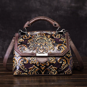 Ethereal Essence 1 - Retro Cowhide Handbag by The Nevermore – Unique Bags by Nevermore Lifestyle & Tech | Coffee