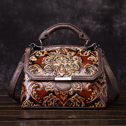 Ethereal Essence 1 - Retro Cowhide Handbag by The Nevermore – Unique Bags by Nevermore Lifestyle & Tech | Red