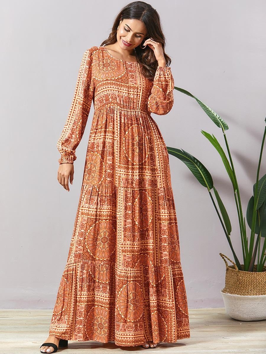 Ethereal Glow - Bohemian Cotton Blend Dress by The Nevermore – Unique Boho Dresses by Nevermore Lifestyle & Tech | 3XL Picture color