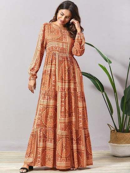 Ethereal Glow - Bohemian Cotton Blend Dress by The Nevermore – Unique Boho Dresses by Nevermore Lifestyle & Tech | 3XL Picture color