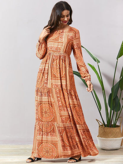 Ethereal Glow - Bohemian Cotton Blend Dress by The Nevermore – Unique Boho Dresses by Nevermore Lifestyle & Tech | 3XL Picture color