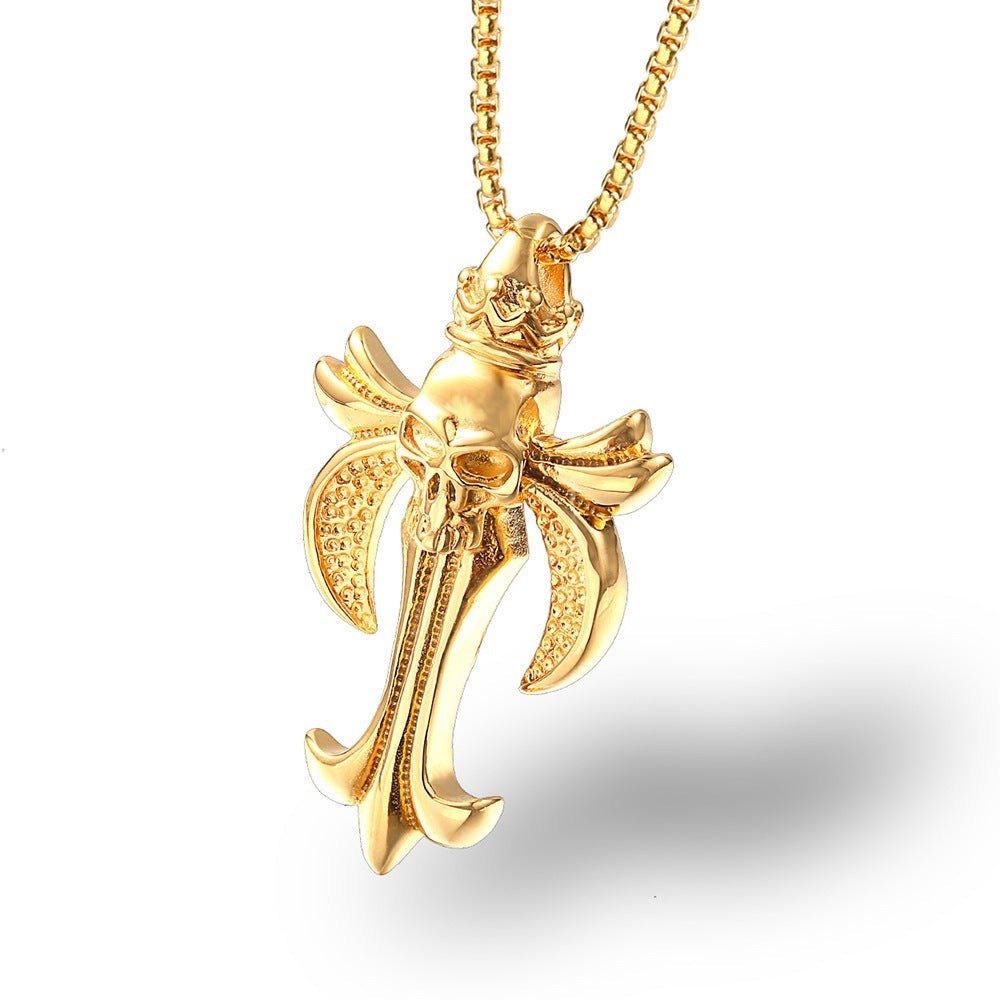 Ethereal Skull Serenity - The Nevermore Titanium Steel Pendant