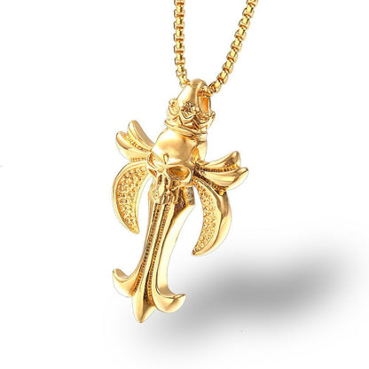 Ethereal Skull Serenity - The Nevermore Titanium Steel Pendant