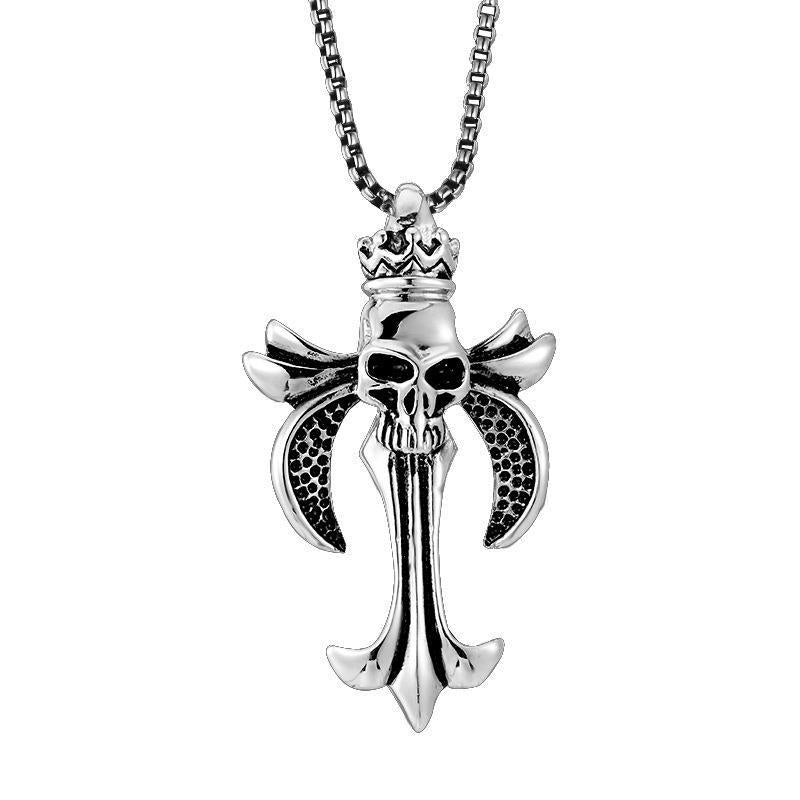 Ethereal Skull Serenity - The Nevermore Titanium Steel Pendant