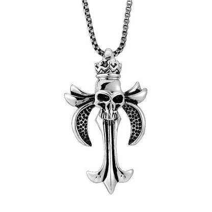 Ethereal Skull Serenity - The Nevermore Titanium Steel Pendant