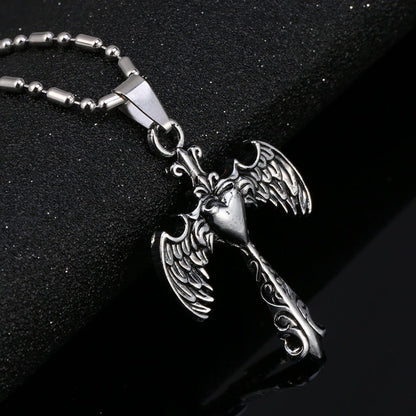 Ethereal Skull Serenity - The Nevermore Titanium Steel Pendant