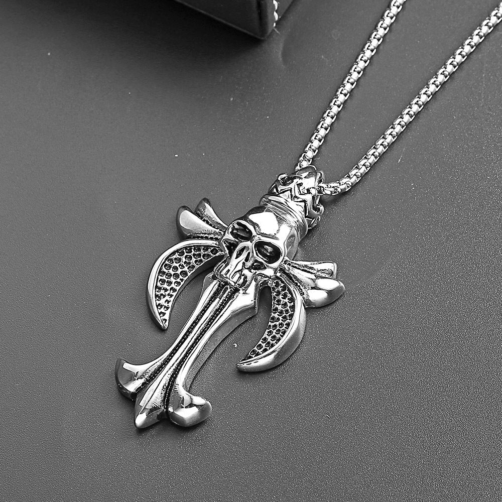 Ethereal Skull Serenity - The Nevermore Titanium Steel Pendant